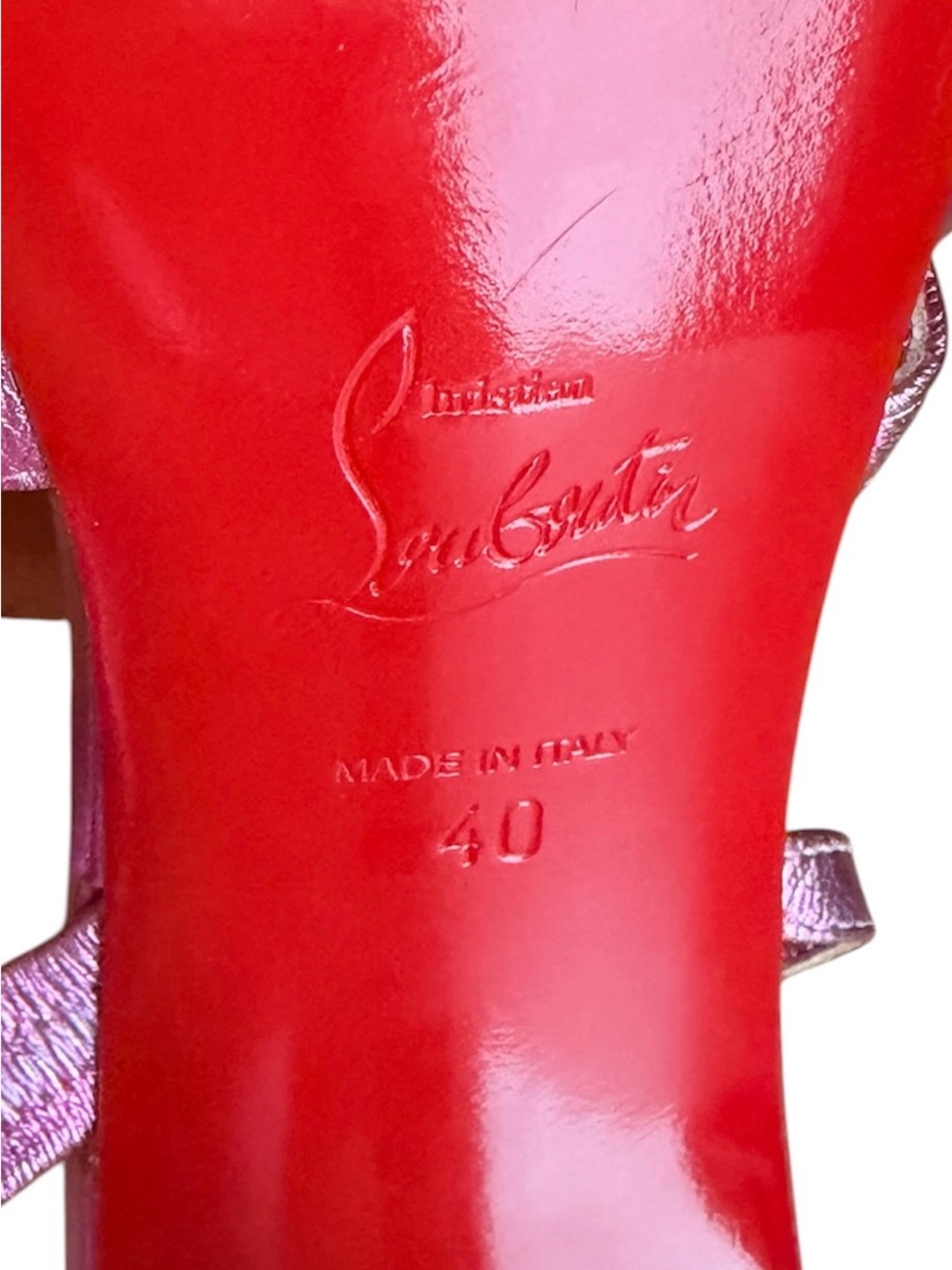 Christian Louboutin Spikita
Strap 100 Confettis Pink
Strappy Sandal Heel Pump - Picture 9 of 9